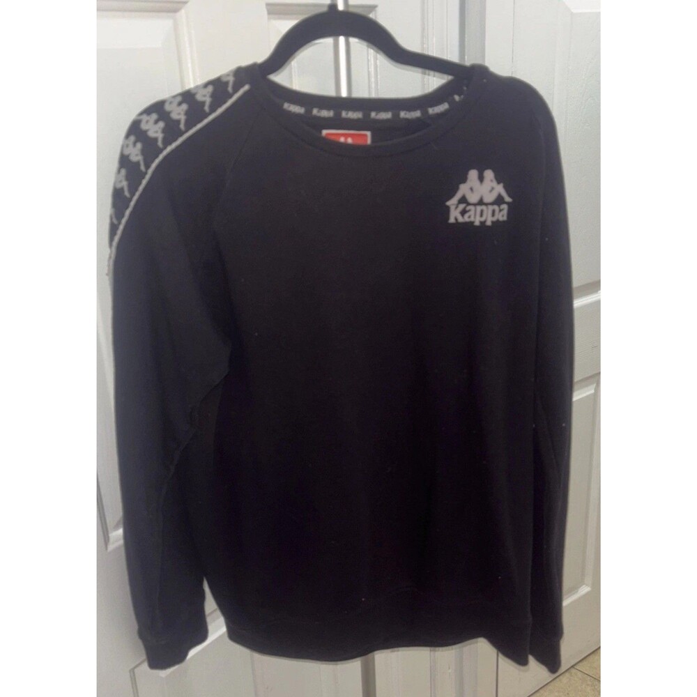 Kappa Black Pull Over Sweatshirt Size X-Large Long Sleeve